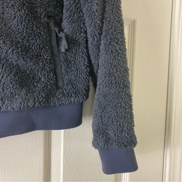 Patagonia Worn Wear Los Gatos Thick Fleece Blue Bomber Jacket Women's Small - Picture 3 of 16